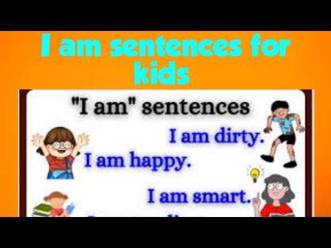 'I am' sentences for kids / english sentences with hindi meaning / Reading practice Sentences.