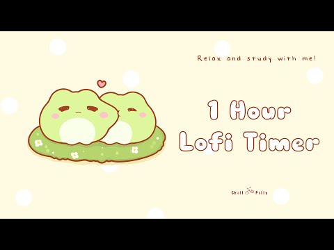 1 Hour - Relax & study with me Lofi | Happy froggies #timer #1hour #1hourloop #lofi #relaxing