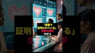 実験で「効果が証明されている」恋愛心理学TOP5#shorts