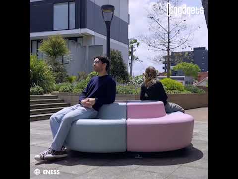 ENESS solar powered bench① #gigadgets #sustainabledesign #publicspace #interactiveart #publicart