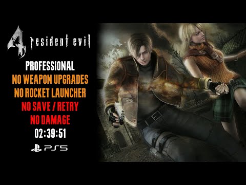 [Resident Evil 4] Professional, No Weapon Upgrades, No Rocket Launcher, No Save No Damage (02:39:51)