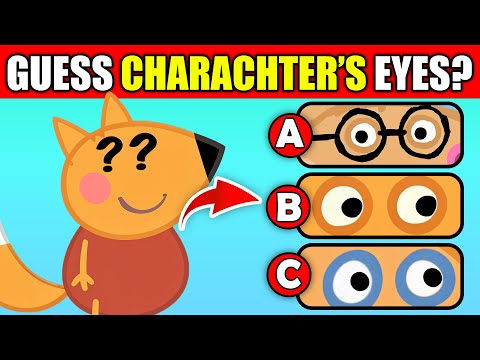 Can You Guess The Peppa Pig Characters By Their Eyes? 👁️🐷 | Peppa Pig Animation | Freddy Fox