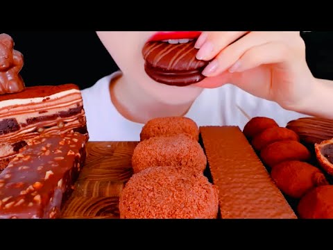 ASMR, Mukbang Chocolate Dessert, Mochi, Pastry Eating Vlog 초콜릿 디저트, 모치, 페이스트리 먹기 @mellawnie