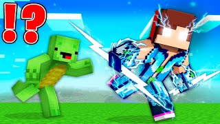 ZEUS Armor Speedrunner vs Hunter in Minecraft - Maizen JJ and Mikey