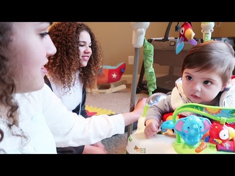 Our First Time Babysitting!! (Haschak Sisters)