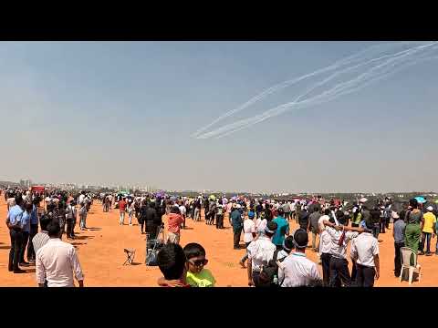 SuryaKiran close formation with five planes. #aeroindia2025 #airshow #bangalore