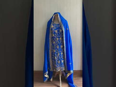 blue colour handwork suit #suitlove #boutiquework #handwork #love #song #punjabisong  #designersuit