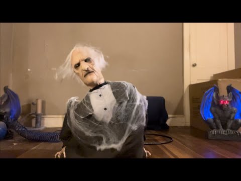 Lowes Pneumatic Grandpa!  Unbox/setup/demo #loweshalloween #halloween