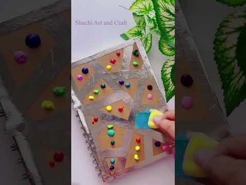 Painting on notebook’s cover #creative #video #youtubeshorts #shorts #painting