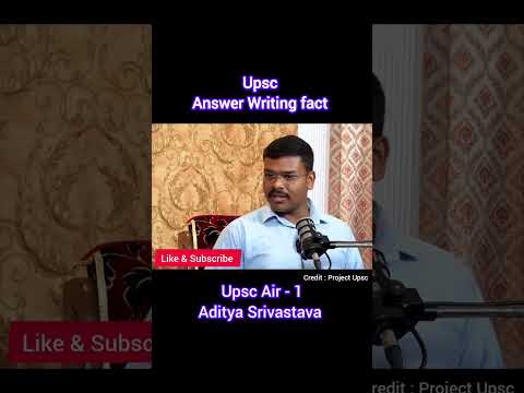 Upsc Answer writing strategy l Upsc Air 1 Aditya Srivastava l #upsc #ias