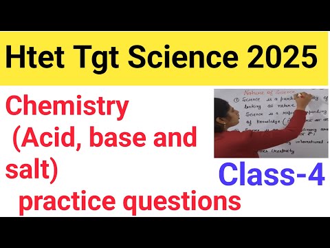 Acid ,base and salt questions set || Htet tgt science preparation