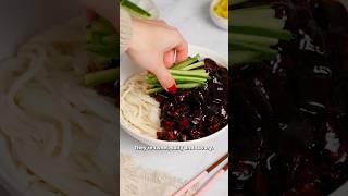 Korean Black Bean Noodles 🤤 (jajangmyeon)