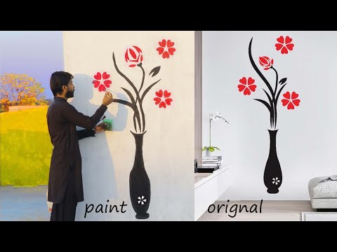 Easy DIY Wall Painting at Home | simple Wall art | Easy Wall Decorations | wall painting ideas