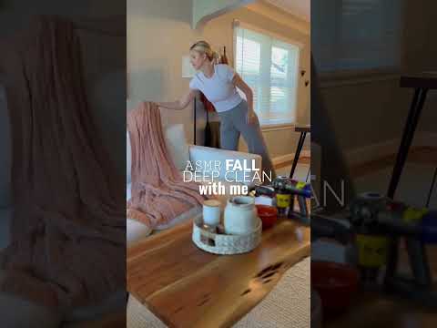 ASMR FALL DEEP CLEANING ✨🧹🍁🧽🧼🍂🏡🧺 #short #shorts #youtubeshorts