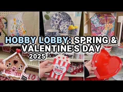 HOBBY LOBBY SPRING & VALENTINE'S DAY DECOR 2025 | Hobby Lobby Spring Decor 2025 | Valentine's Day