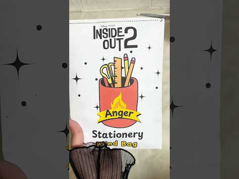 Inside Out 2 Anger Stationery🔥Blind Bag #blindbag #asmr #squishy #insideout2 #unboxing #craft