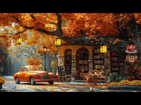 Sipping Coffee Amid Falling Leaves ☕ A Gentle Jazz Morning in Autumn’s Glow