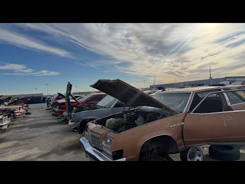 Vintage GM Section at Las Vegas Junkyard: Corvette, Nova, Camaro, Firebird