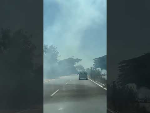 Smoky Bangalore mysore service road near Ramanagara. 💨💨💨💨