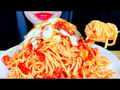 ASMR Spaghetti With Tomato and Omlette Eating Vlog, Mukbang 토마토 스파게티와 오믈렛 먹기 @hesasmr