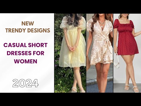 CASUAL SHORT DRESSES FOR WOMEN!❤️ #trending #trend #casual #shortdresses #shortsvideo #fashion