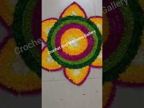 Diwali Special Fur Rangoli Mat| Crochet And Macreme Gallery |