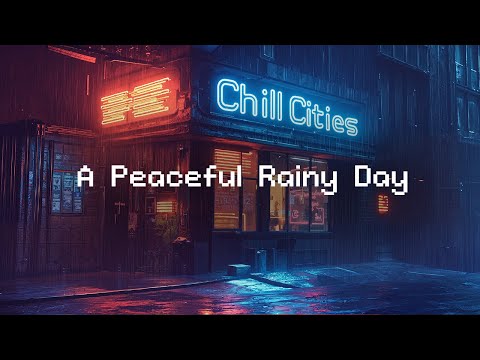 A Peaceful Rainy Day 🌧️ Rainy Lofi Hip Hop 🎵  Retro Vibes Nostalgic Japanese Town Ambience