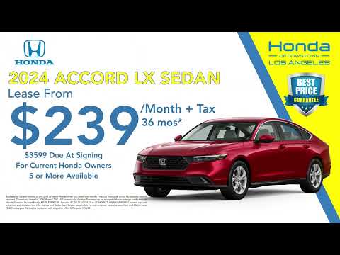 2024 Honda Accord Lease | Honda of Downtown Los Angeles