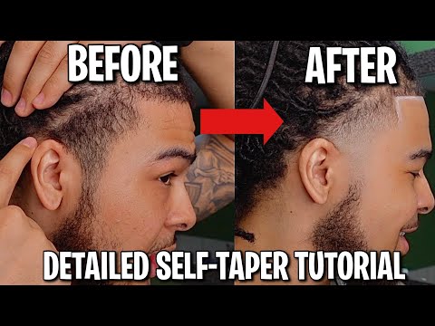 HOW TO TAPER YOUR OWN HAIR WITH DREADS 👀 | DETAILED SELFCUT TUTORIAL 💈