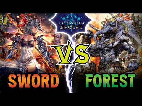 Aggro Swordcraft vs Elephant Forestcraft | Shadowverse Evolve Gameplay