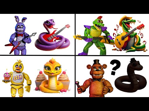 FNAF ALL CHARACTERS as SNAKE 2024 - FNAF Edition - Five Nights At Freddy's Quiz