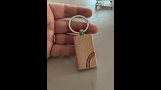 AUEAR, Blank Wooden Key Chain Wood Keychain Key Ring Key Tags Personalized EDC or Best Gift C Review