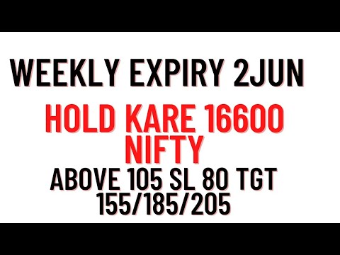 16600 hold rakhe weekly expiry tak 2 june SL 85 TGT 155/185/205/250