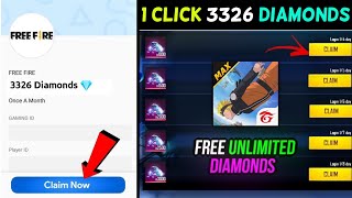 🔥💎 3326 Free Diamonds in Free Fire Trick. How to Get Free diamond in freefire max. Free Diamond App