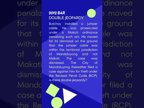 BAR Q & A: Double jeopardy