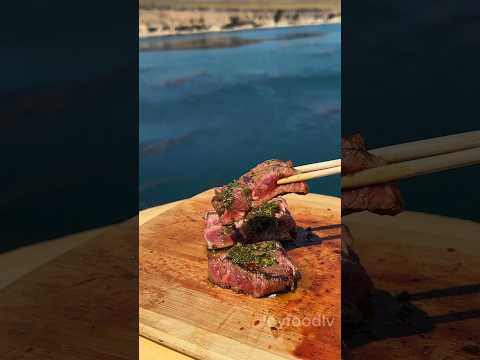 ASMR… Definitely looking tender #shorts #steak #outdoorcooking