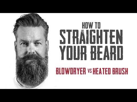 HOW TO STRAIGHTEN YOUR BEARD - BLOWDRYER VS HEATED BRUSH  with GQ's Matty Conrad