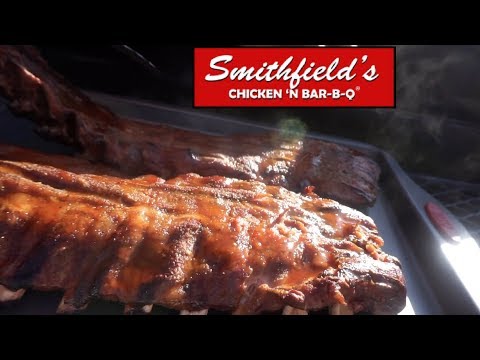 Smoked Baby Back Ribs With Smithfield's Chicken N' Bar-B-Q Sauce | Southern Smoke Boss