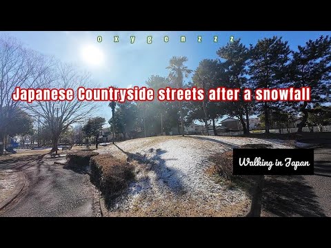 Walking in Japan 4K ASMR / Japanese Countryside streets after a snowfall - Journeys in Japan #35