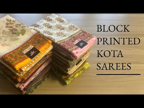 Detailed Video - New Block Printed Kota Sarees | Shop on www.fabk.in