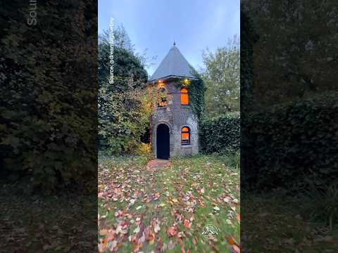 112-sqft French Pigeonnier tiny house—would you stay here? 🏰 #tinyhouse #tinyhome #airbnb #belgium