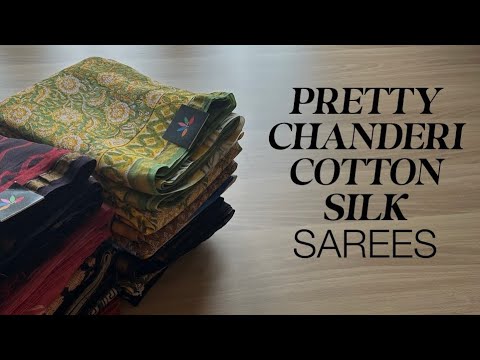 Detailed Daylight Video - Pretty Chanderi Cotton Silk Sarees | Shop on www.fabk.in