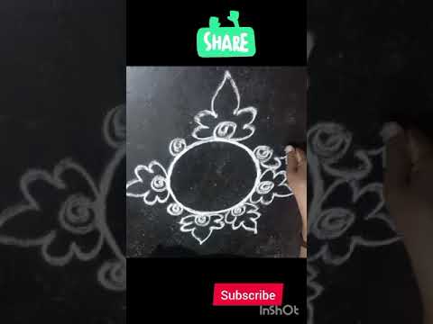 शुभ नवरात्रि | easy method rangoli | festival rangoli kolam | Aary Creative Rangoli |