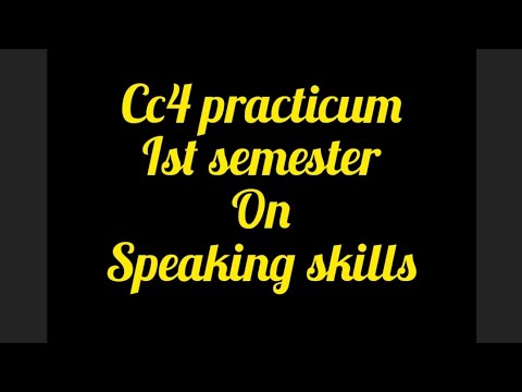 Ist semester cc4 practicum on speaking skills English version practicum #bsaeu #bachelorofeducation