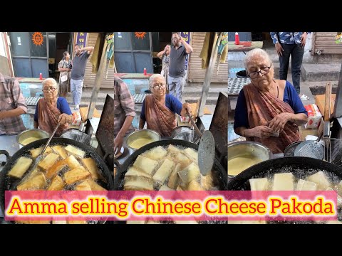 Gujarati Amma selling Chinese Cheese Pakoda in Surat😍😍 Bhut tasty bnate hai Amma Ji🤩🤩