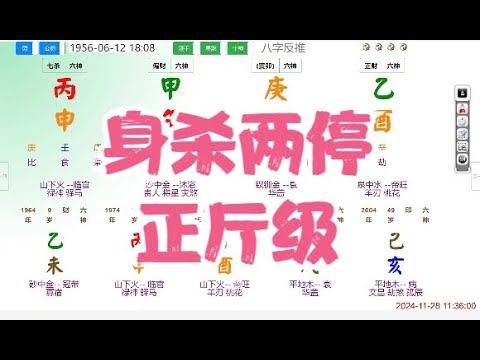 身杀两停，正厅级#八字 #算命 #运势  #命理