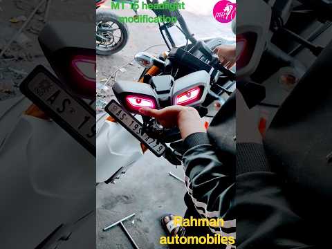 YAMAHA MT 15  HEADLIGHT MODIFICATION 😍🏍️👍😊❤️ #mrahman12 #shots #bike2023 #shor #bike #biketop