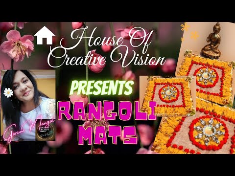 Home Interiors | Rangoli mats DIY | Unique ideas | Festive decor ideas