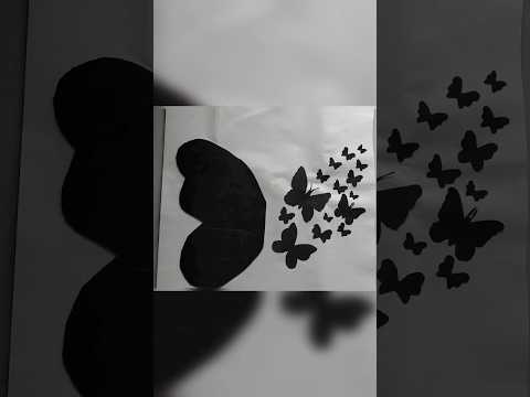 Wall Decor Idea #wallpaper #butterfly #craft #papercraft #viralvideo #shortvideo #shorts #artmystery