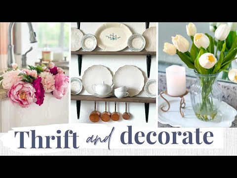 THRIFTED VS STYLED DECORATE WITH ME | THRIFTING FOR HOME DECOR AT GOODWILL 2024 | budget home decor